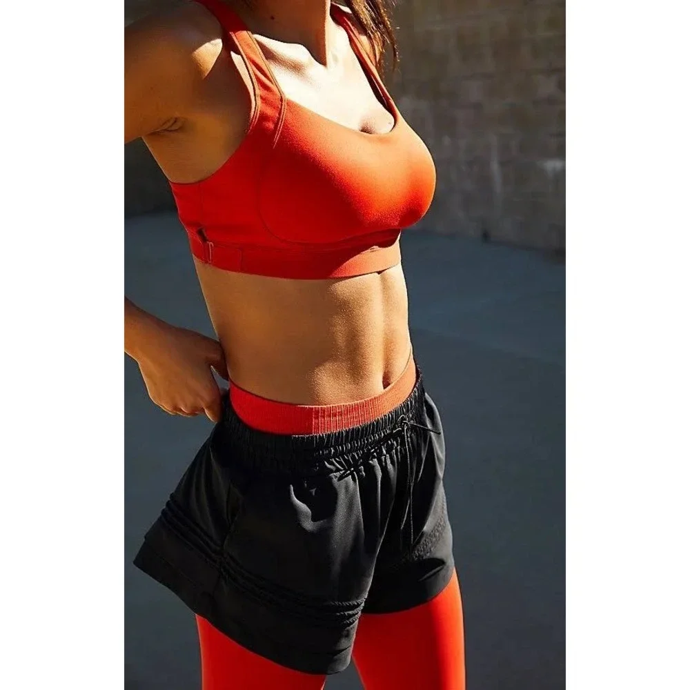 NEW Free People FP Movement Make A Move Sports Bra Tango Red Medium Impact M
